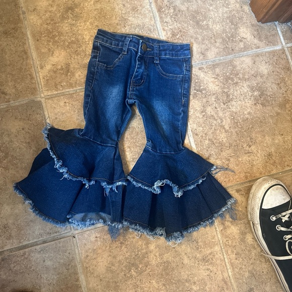 M.L kids jeans bell bottoms two tier size 2T - Picture 2 of 3